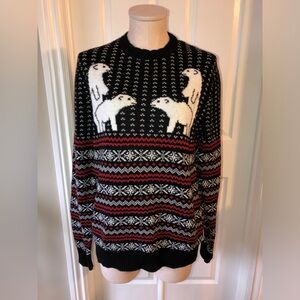Alex Stevens Black and White Polar Bear Sweater